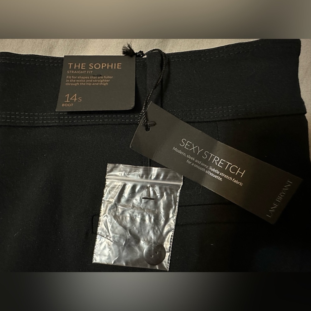 NWT Lane Bryant - The Sophie straight fit black dress pants. Size 14 Short.